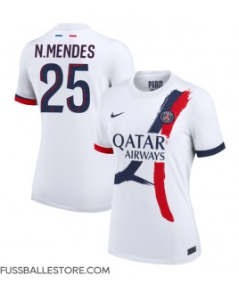 Günstige Paris Saint-Germain Nuno Mendes #25 Auswärtstrikot Damen 2024-25 Kurzarm